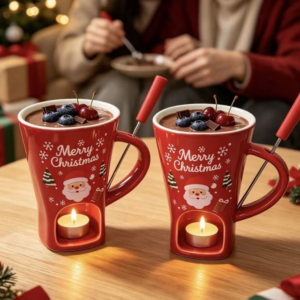 Fondue Pot Ceramic - كوب سيراميك لذوبان الشوكولاتة مقاوم للحرارة