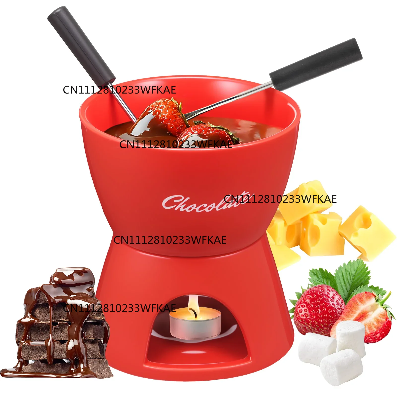 Fondue Pot Ceramic - وعاء تقديم الشوكولاتة المصنوع من السيراميك