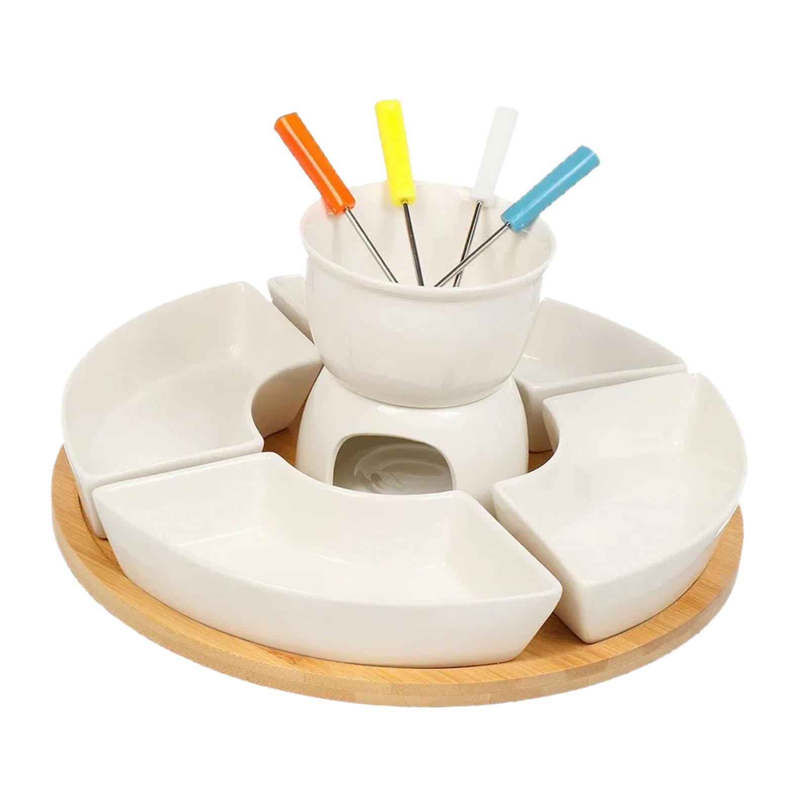 Fondue Pot Ceramic - طقم وعاء فوندو، جهاز تسخين الزبدة،