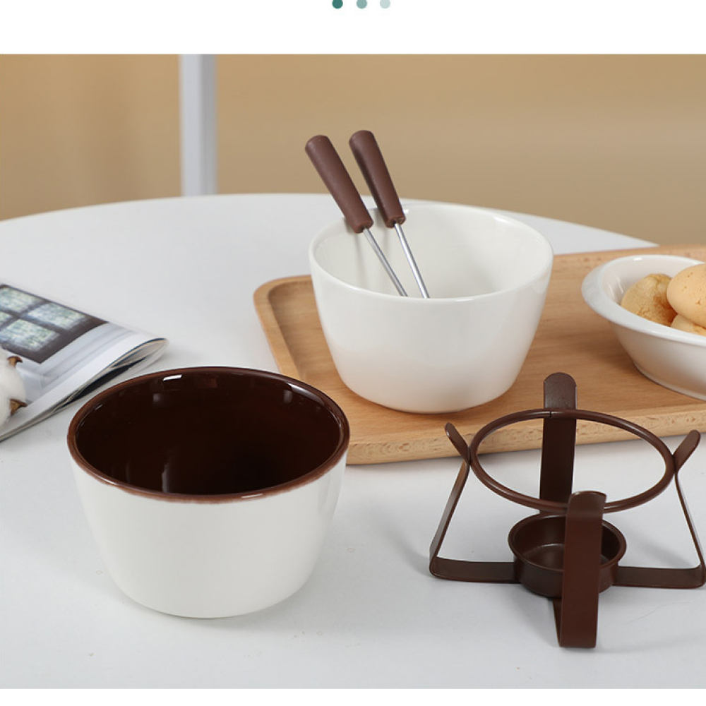 Fondue Pot Ceramic - قدر صهر سيراميك نورديك للجبنة والشوكولاتة