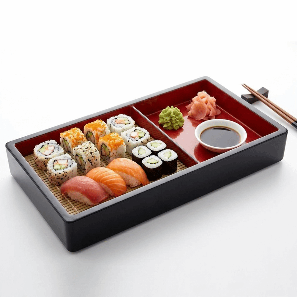 Sushi Mat Bamboo - طبق متعدد الاستخدامات للنودلز الباردة مع