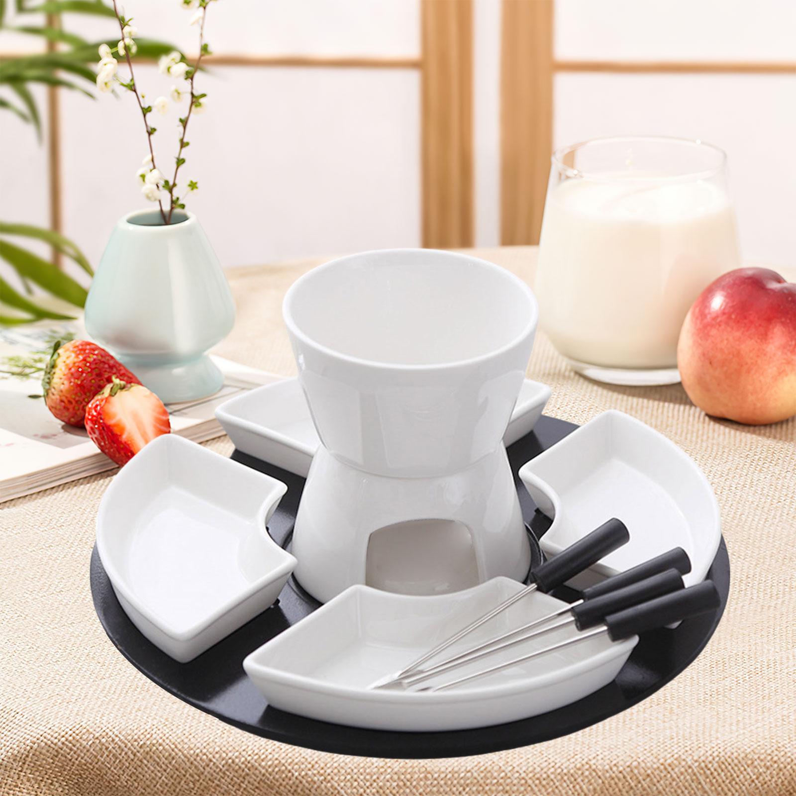 Fondue Pot Ceramic - وعاء زبدة من البورسلين، طقم فوندو