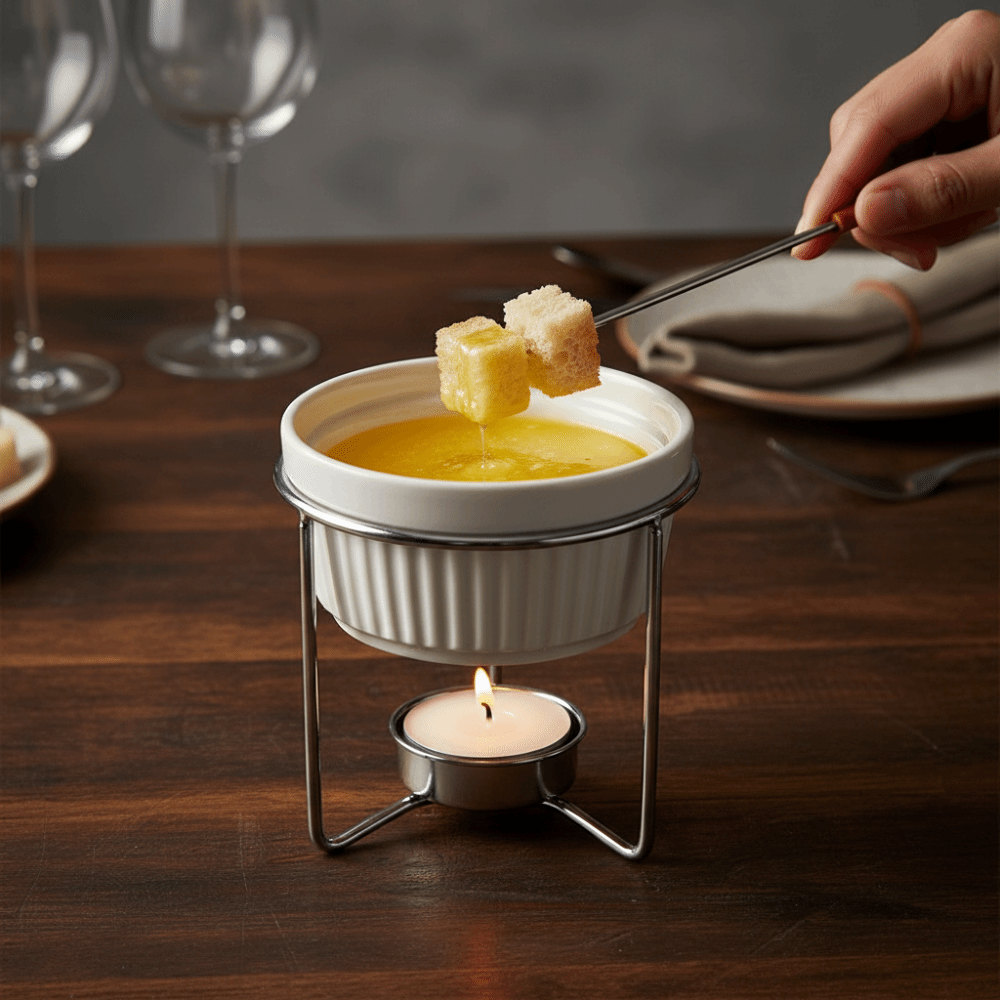 وعاء سيراميك لتسخين الزبدة وصه - مراجعة Fondue Pot Ceramic وسعره