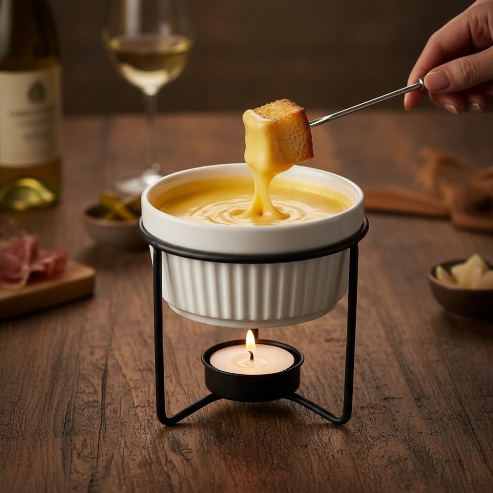وعاء سيراميك لتسخين الزبدة وصه - مراجعة Fondue Pot Ceramic وسعره