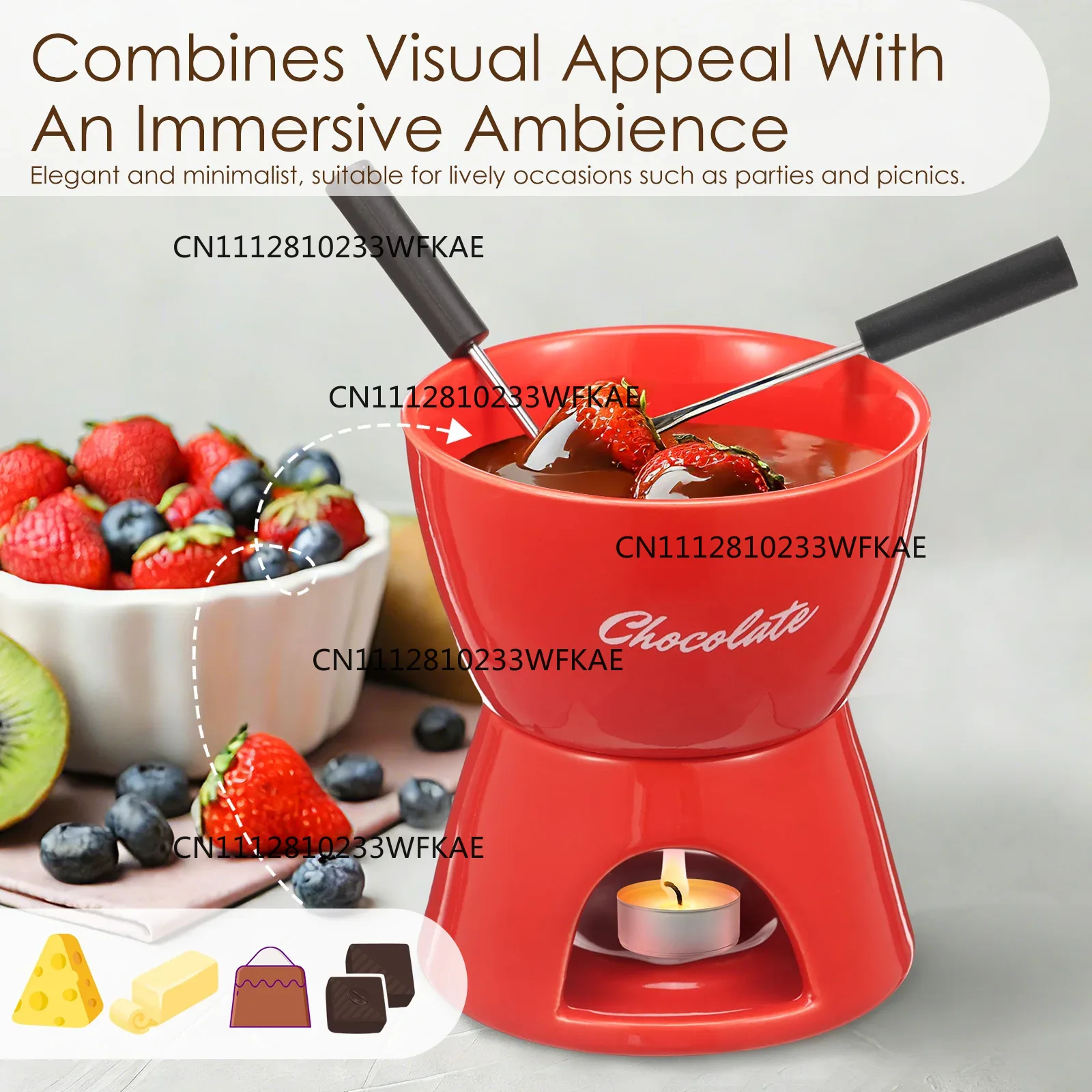 وعاء تقديم الشوكولاتة المصنوع  - مراجعة Fondue Pot Ceramic وسعره