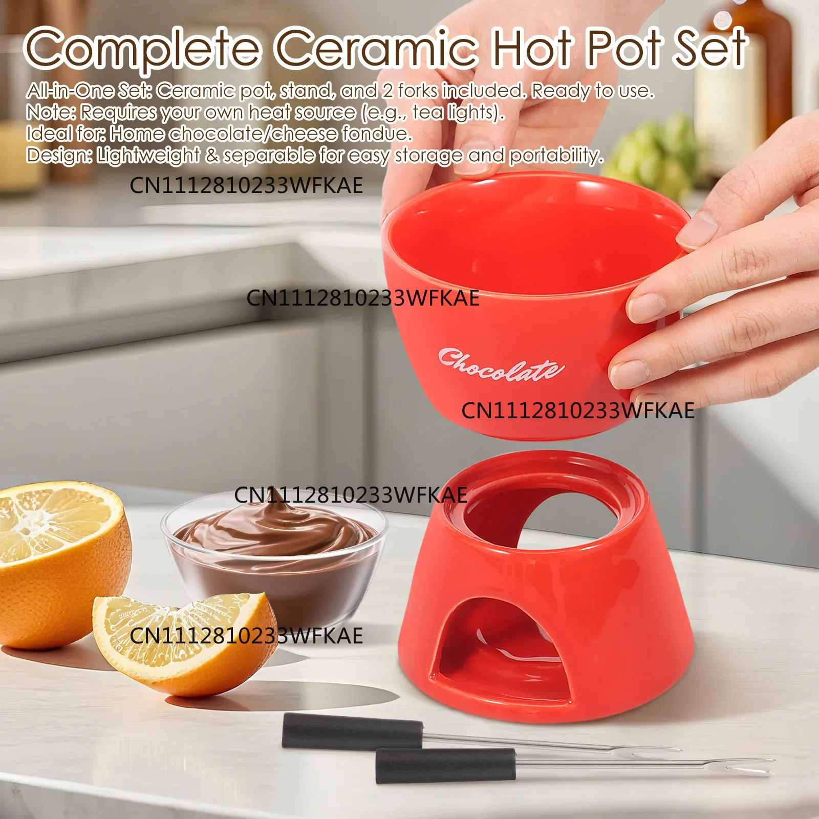 وعاء تقديم الشوكولاتة المصنوع  - مراجعة Fondue Pot Ceramic وسعره
