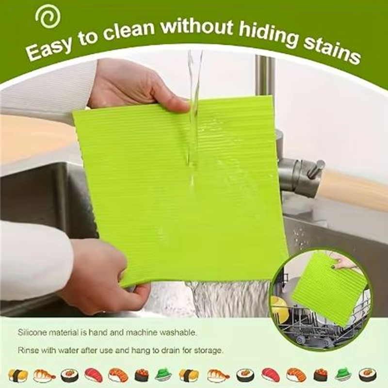 بساط سوشي سيليكون قابل لإعادة  - مراجعة Sushi Mat Bamboo وسعره