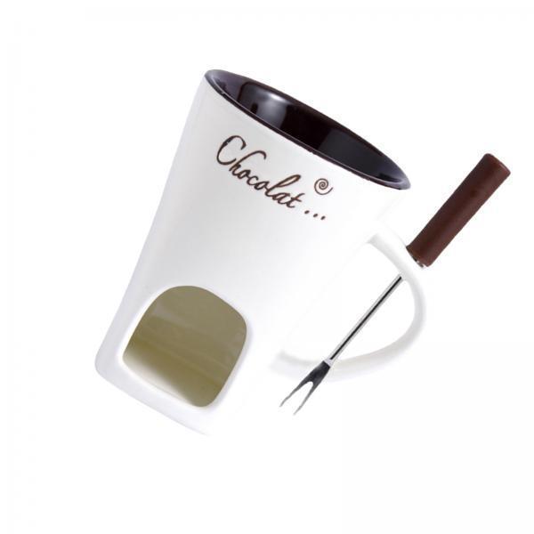 طقم أكواب فوندو الشوكولاتة من  - مراجعة Fondue Pot Ceramic وسعره