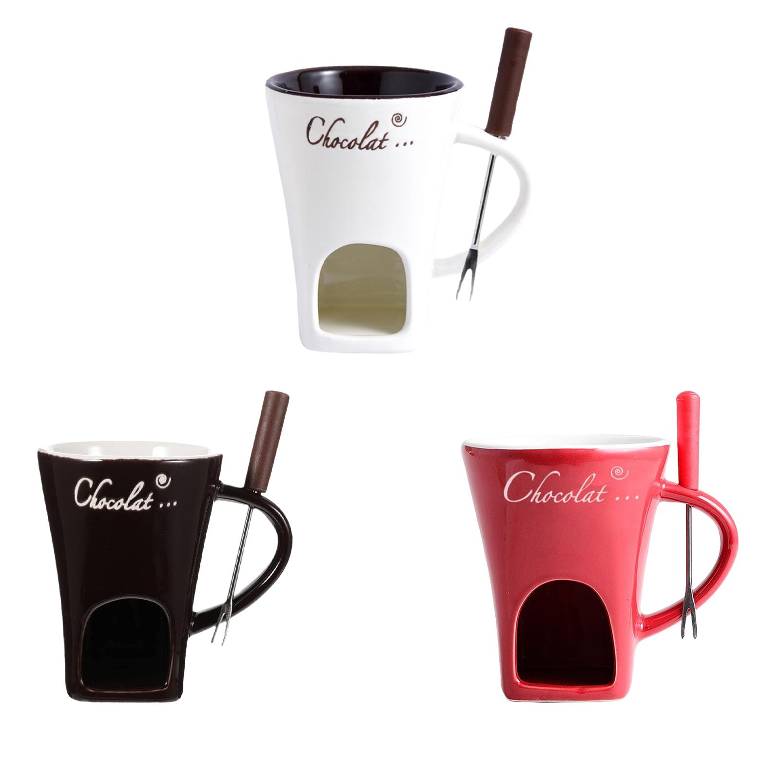 طقم أكواب فوندو الشوكولاتة من  - مراجعة Fondue Pot Ceramic وسعره