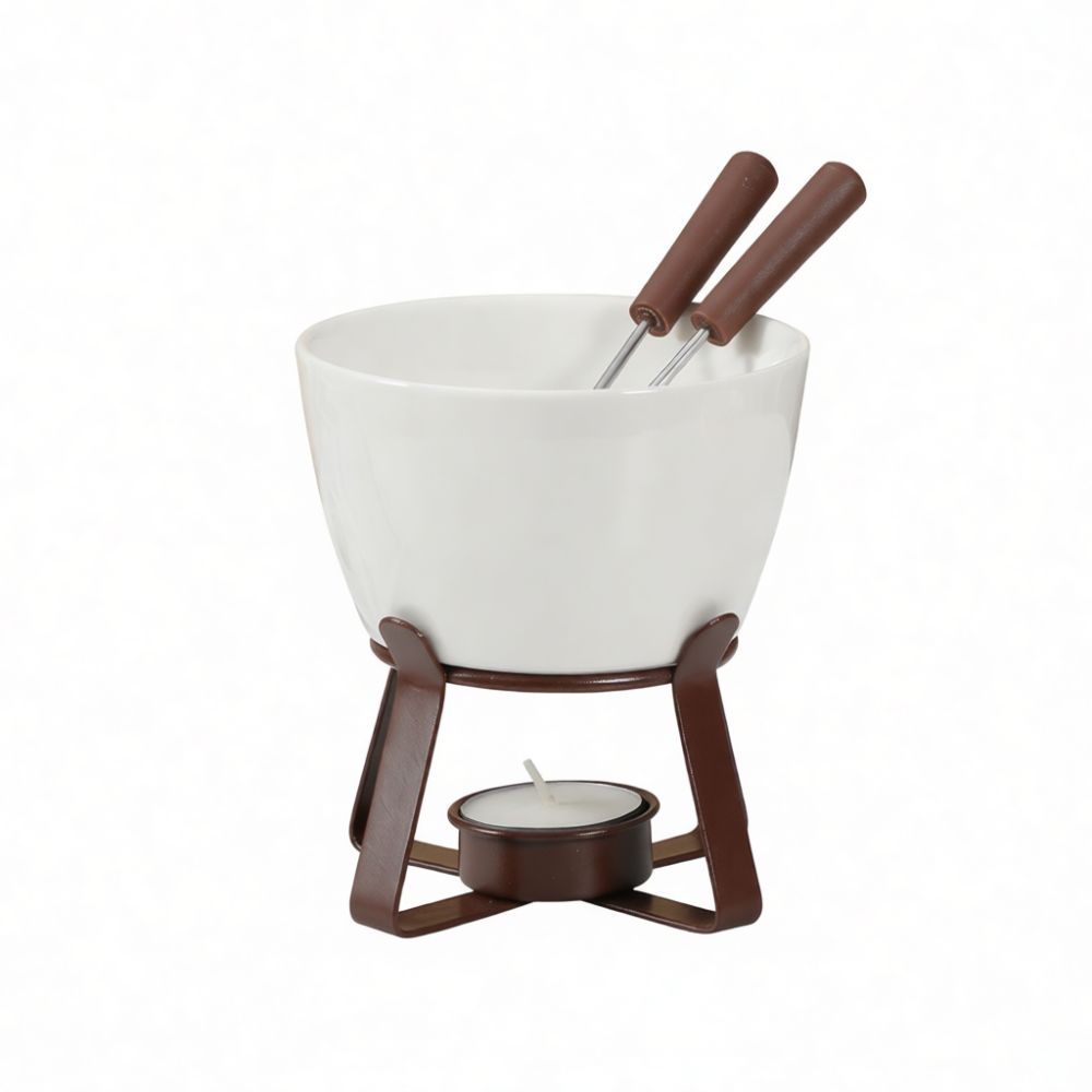 طقم فوندو من السيراميك لذوبان  - مراجعة Fondue Pot Ceramic وسعره