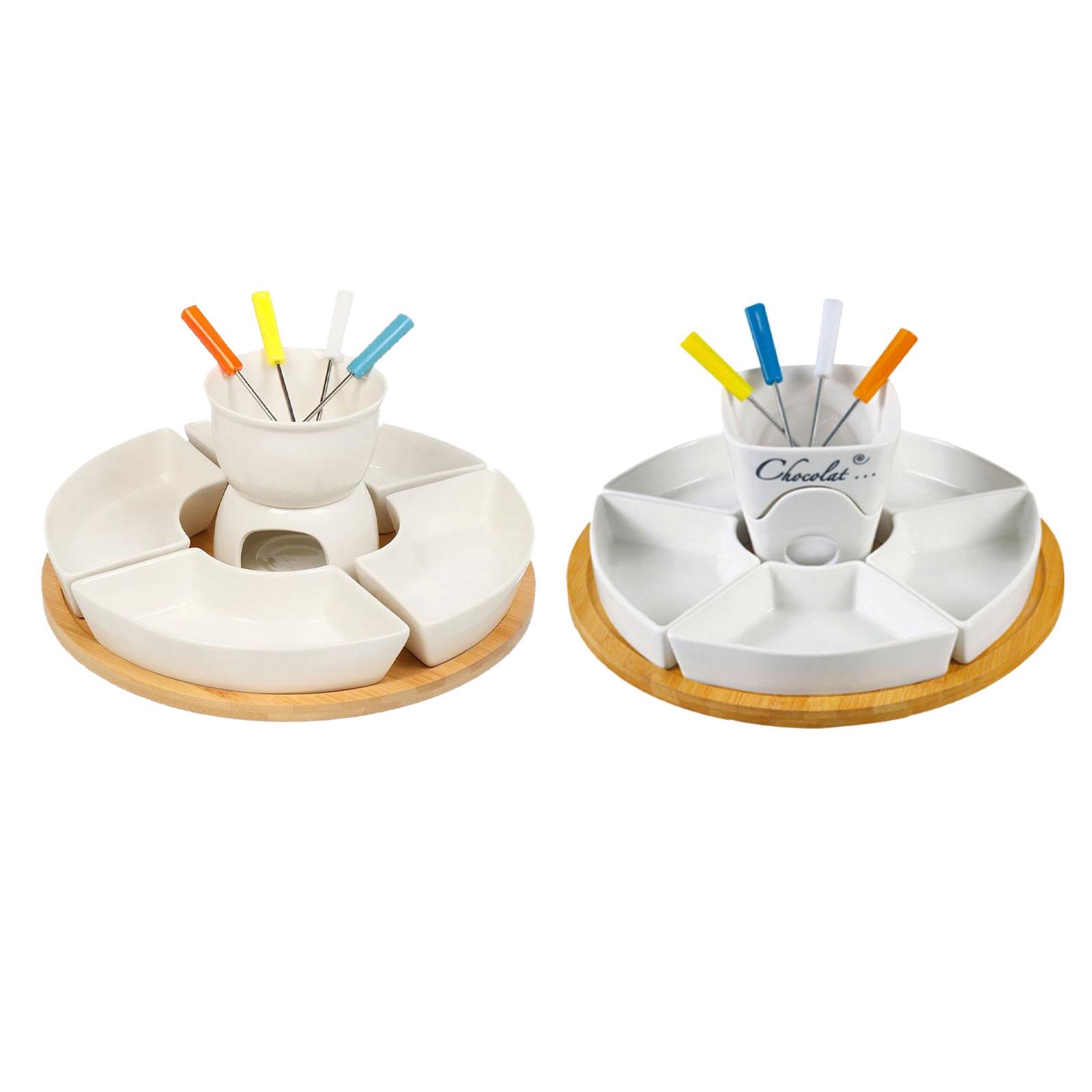 طقم وعاء فوندو، جهاز تسخين الز - مراجعة Fondue Pot Ceramic وسعره