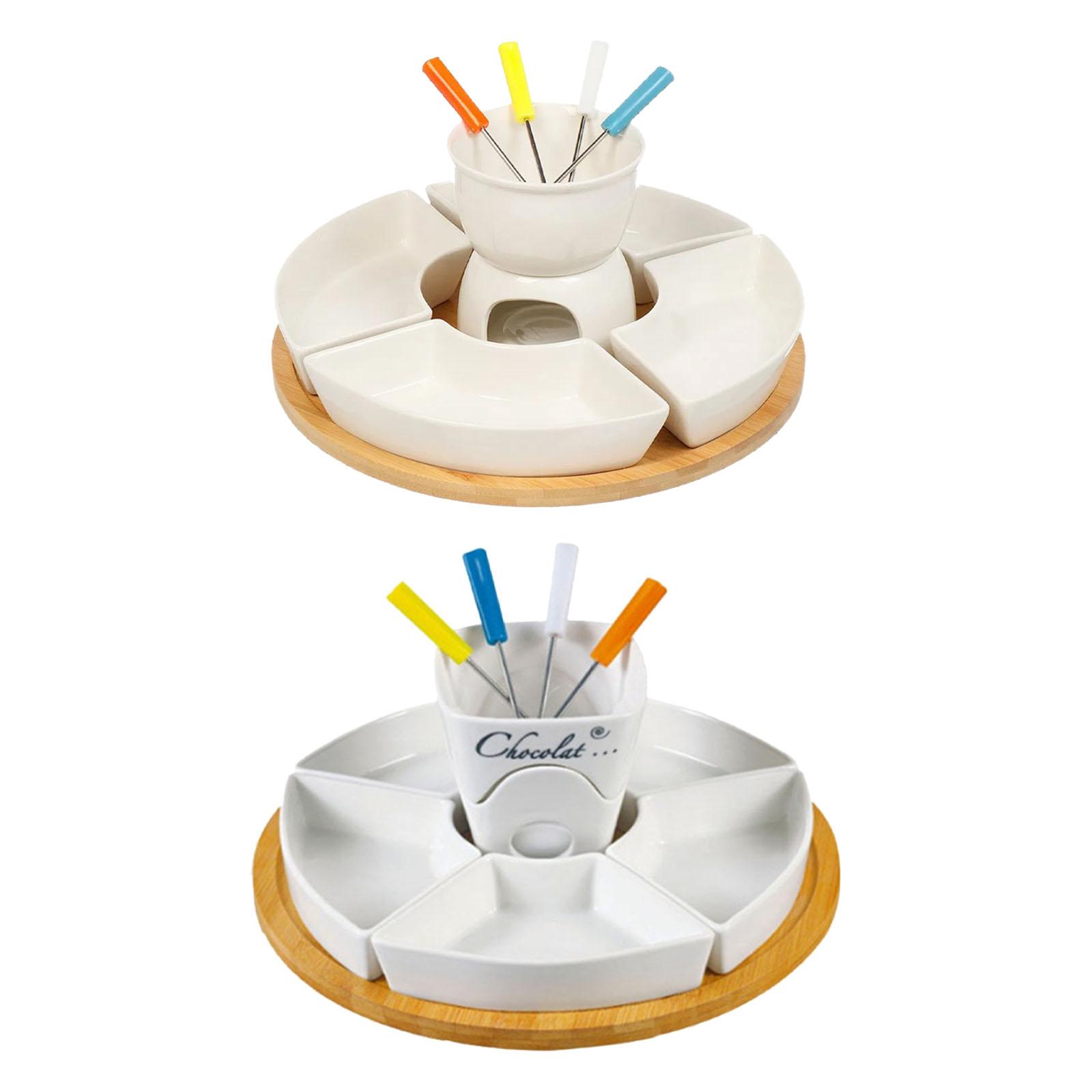 طقم وعاء فوندو، جهاز تسخين الز - مراجعة Fondue Pot Ceramic وسعره