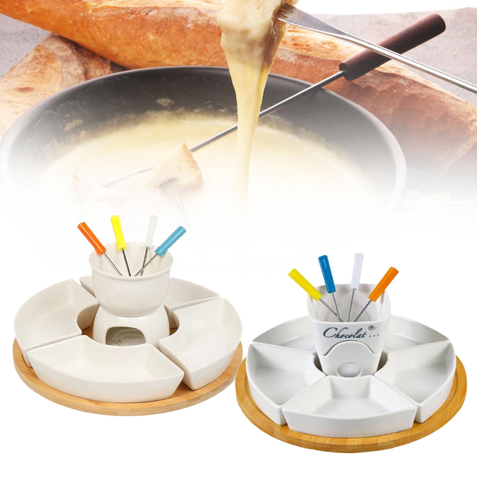 طقم وعاء فوندو، جهاز تسخين الز - مراجعة Fondue Pot Ceramic وسعره