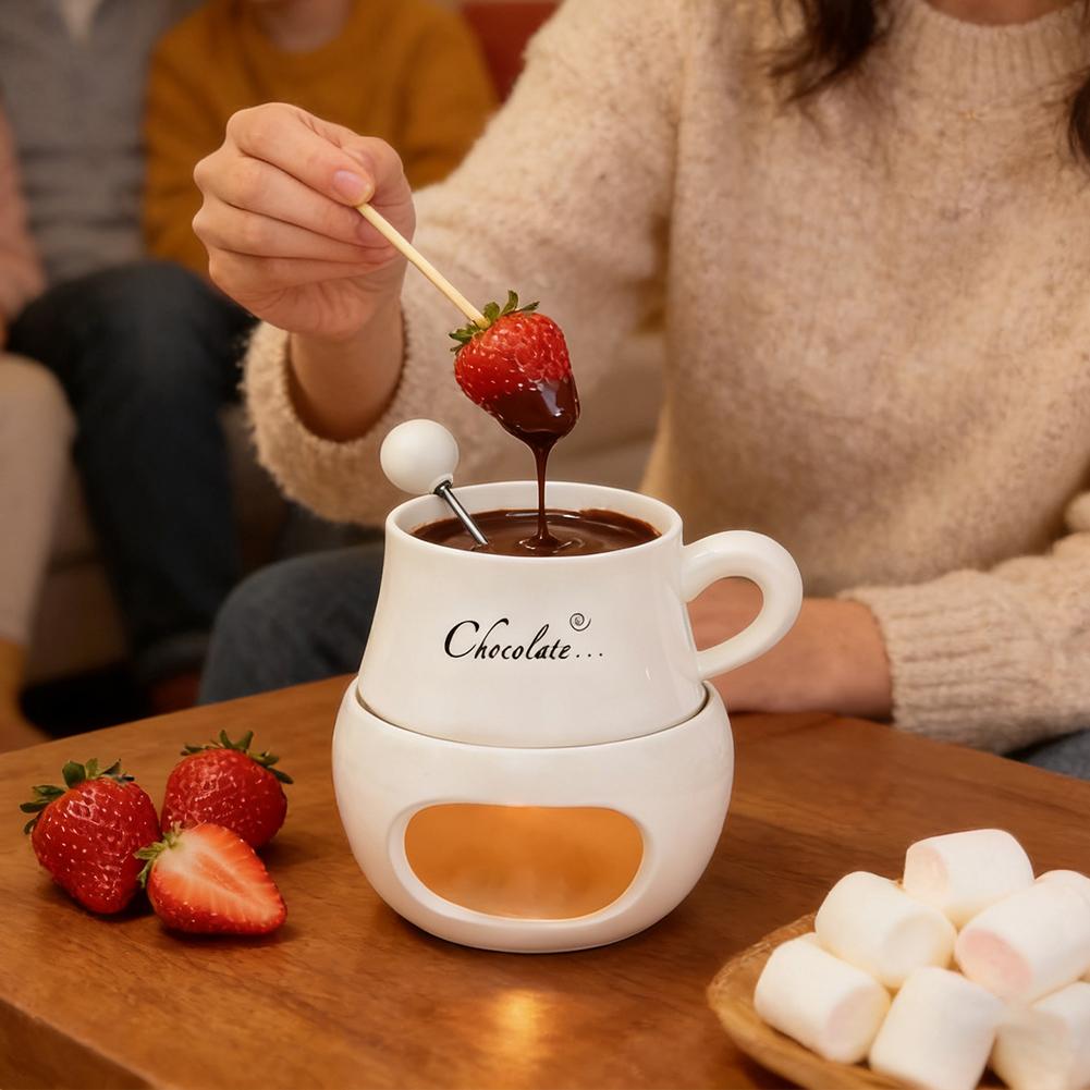 كوب فوندو للشوكولاتة من السيرا - مراجعة Fondue Pot Ceramic وسعره