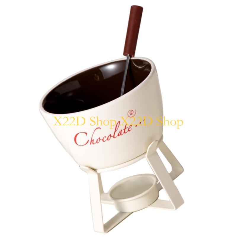 X22D مجموعة أواني الفوندو مع ش - مراجعة Fondue Pot Ceramic وسعره