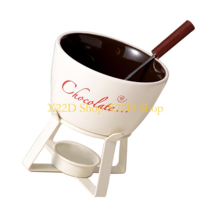 X22D مجموعة أواني الفوندو مع ش - مراجعة Fondue Pot Ceramic وسعره