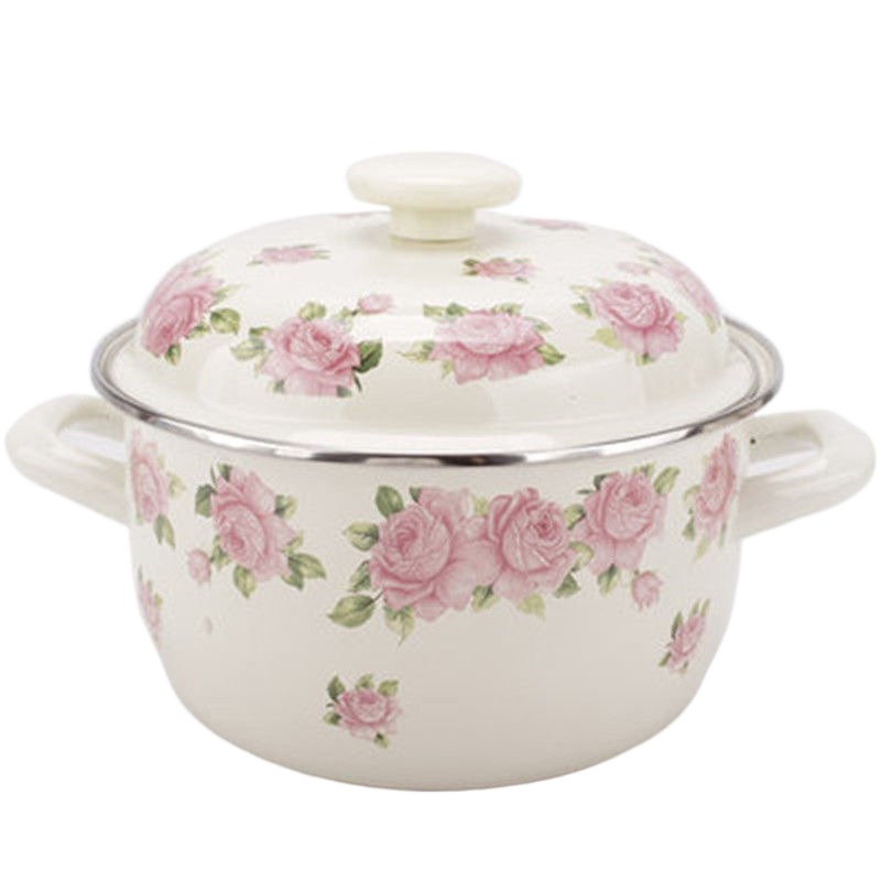قدر المينا مزدوجة الأذن مع غطا - مراجعة Fondue Pot Ceramic وسعره