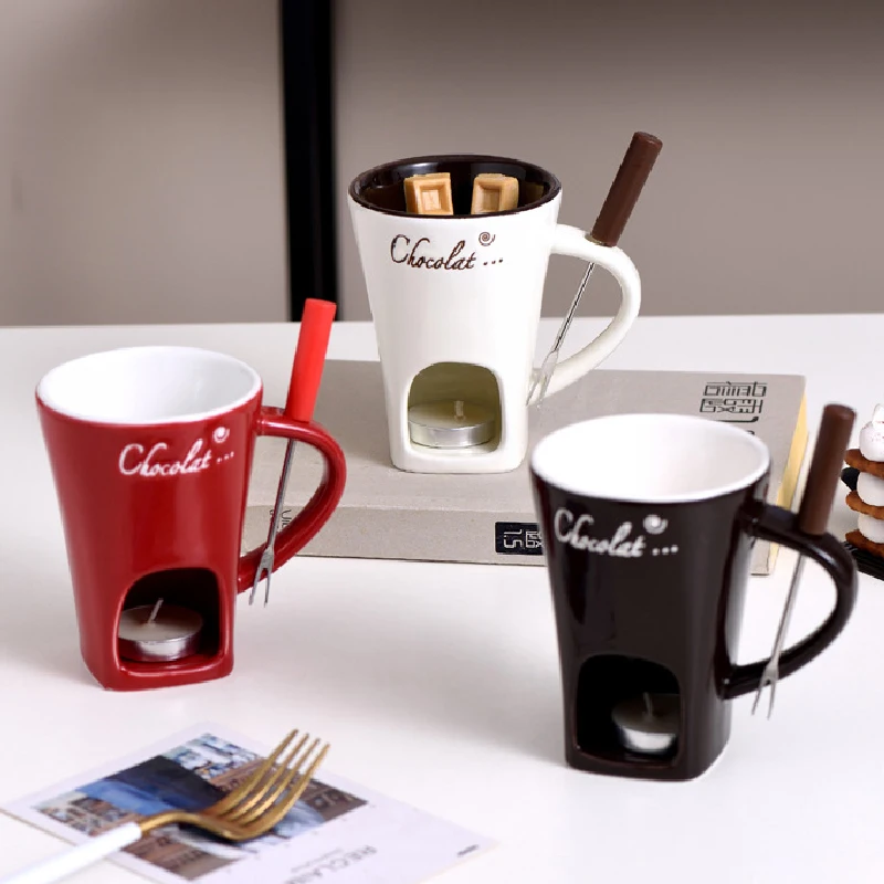فوندو القدح الجبن زبدة تذوب وع - مراجعة Fondue Pot Ceramic وسعره