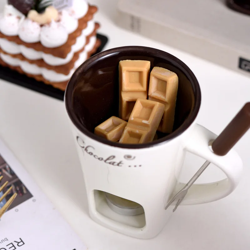 فوندو القدح الجبن زبدة تذوب وع - مراجعة Fondue Pot Ceramic وسعره
